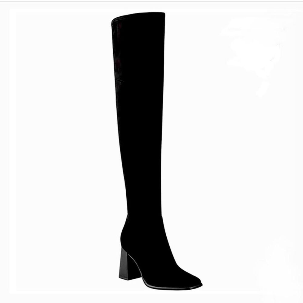 MARC FISHER Black Sparkle Over-The-Knee Boots
